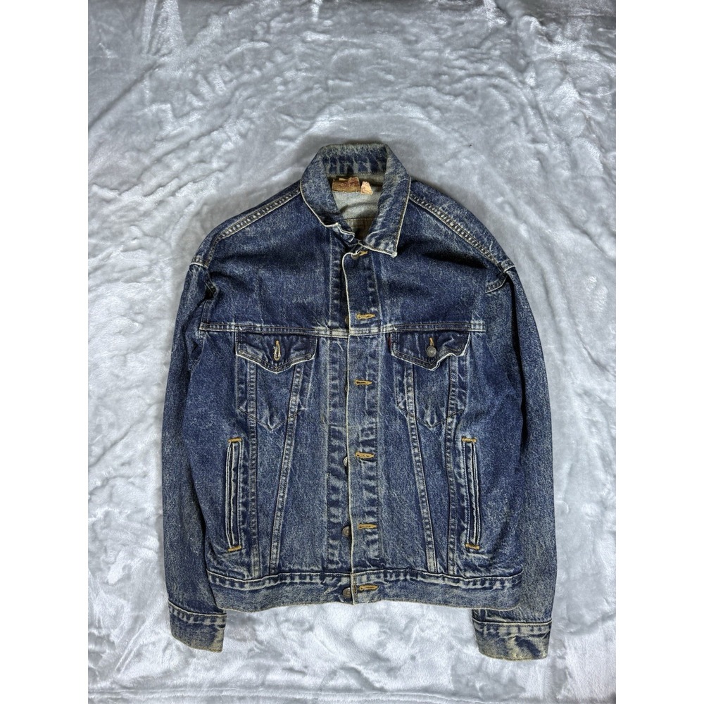 Levi's Trucker Jacket Mens S Vintage Made In USA 70507 0227 Denim Stone Wash